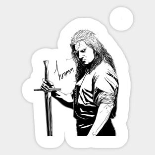 The Witcher, Geralt of Rivia: inspirational quote “Hmm” Sticker